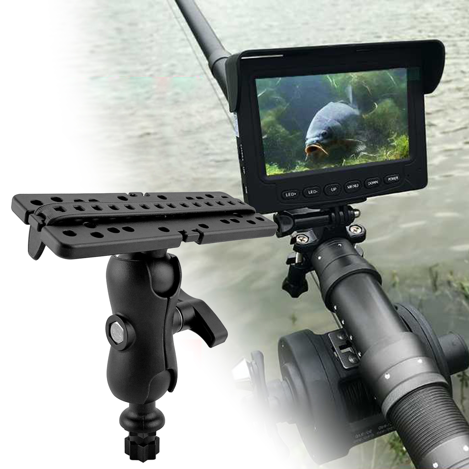 NIBOLOG Fish Finder Stable Effective Creative Swivel Ball Mount Kayak Electronic Fish Finder for Home